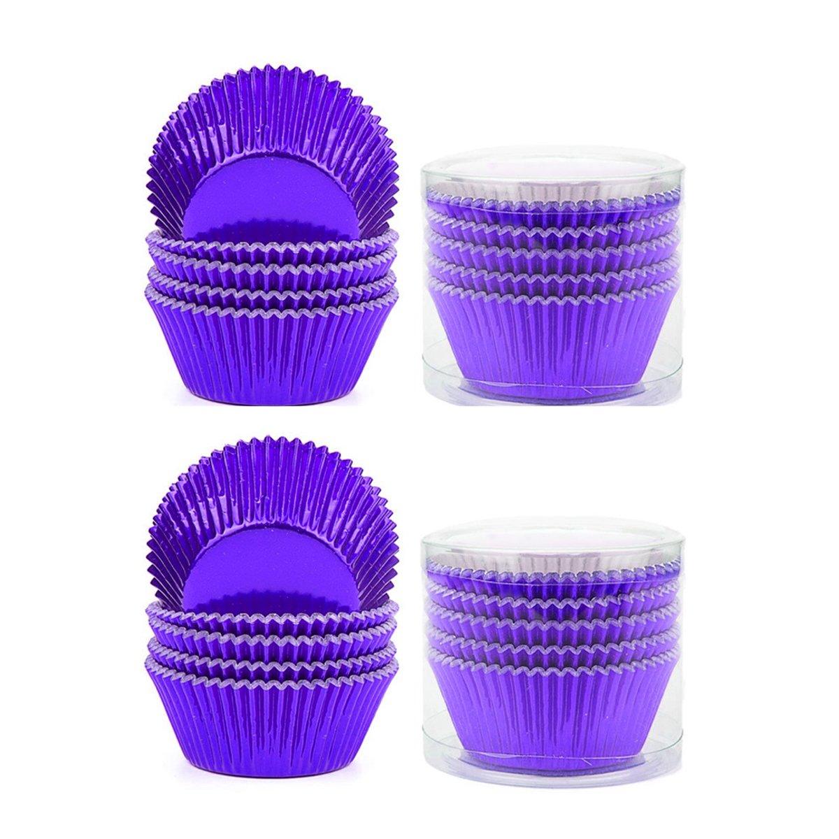 200 Pcs Colored Baking Paper Cupcake Trays Muffin Liners for Party Baking - Gold 13