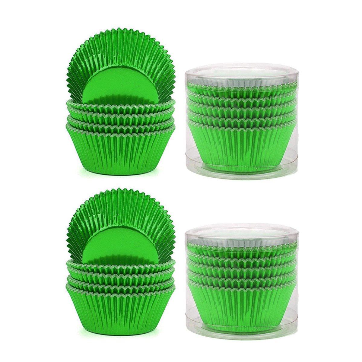 200 Pcs Colored Baking Paper Cupcake Trays Muffin Liners for Party Baking - Red 12