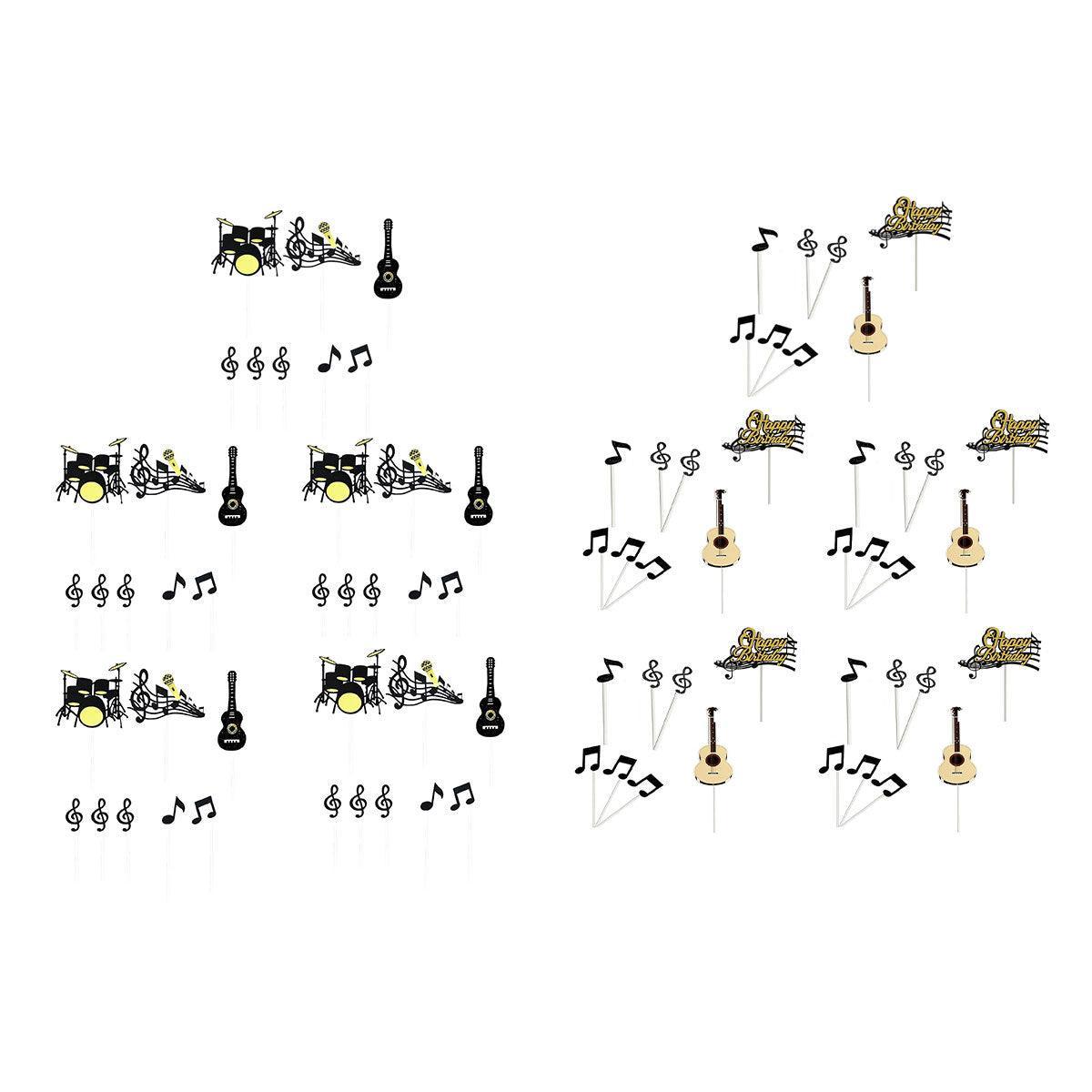 Music Notes Violin Cake Decoration Materials Birthday Cake Topper Inserts - 1