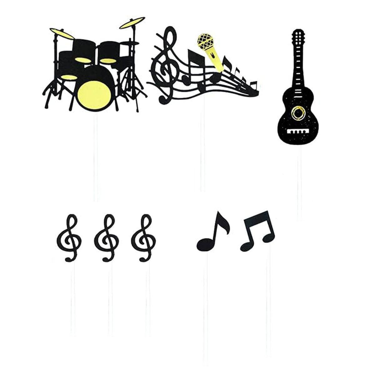 Music Notes Violin Cake Decoration Materials Birthday Cake Topper Inserts - 1 6