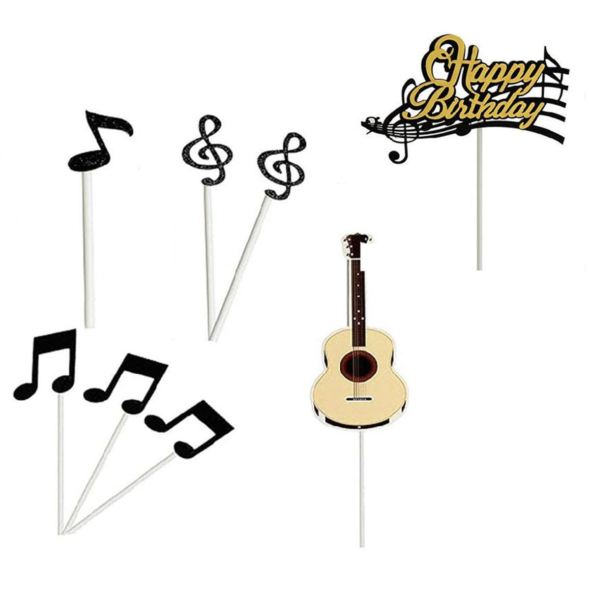 Music Notes Violin Cake Decoration Materials Birthday Cake Topper Inserts - 1 7