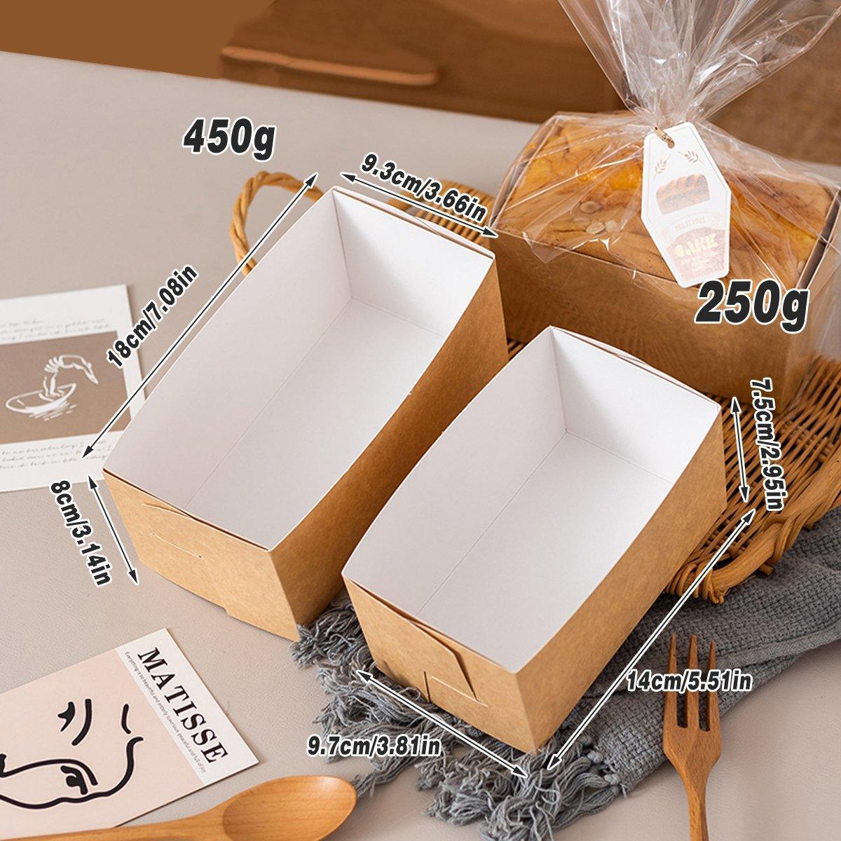 100pcs Cake Bread Packaging Box Toast Paper Carton Bakery Boxes for Party - 450g 3