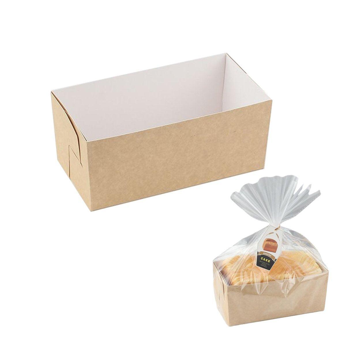 100pcs Cake Bread Packaging Box Toast Paper Carton Bakery Boxes for Party - 450g 6