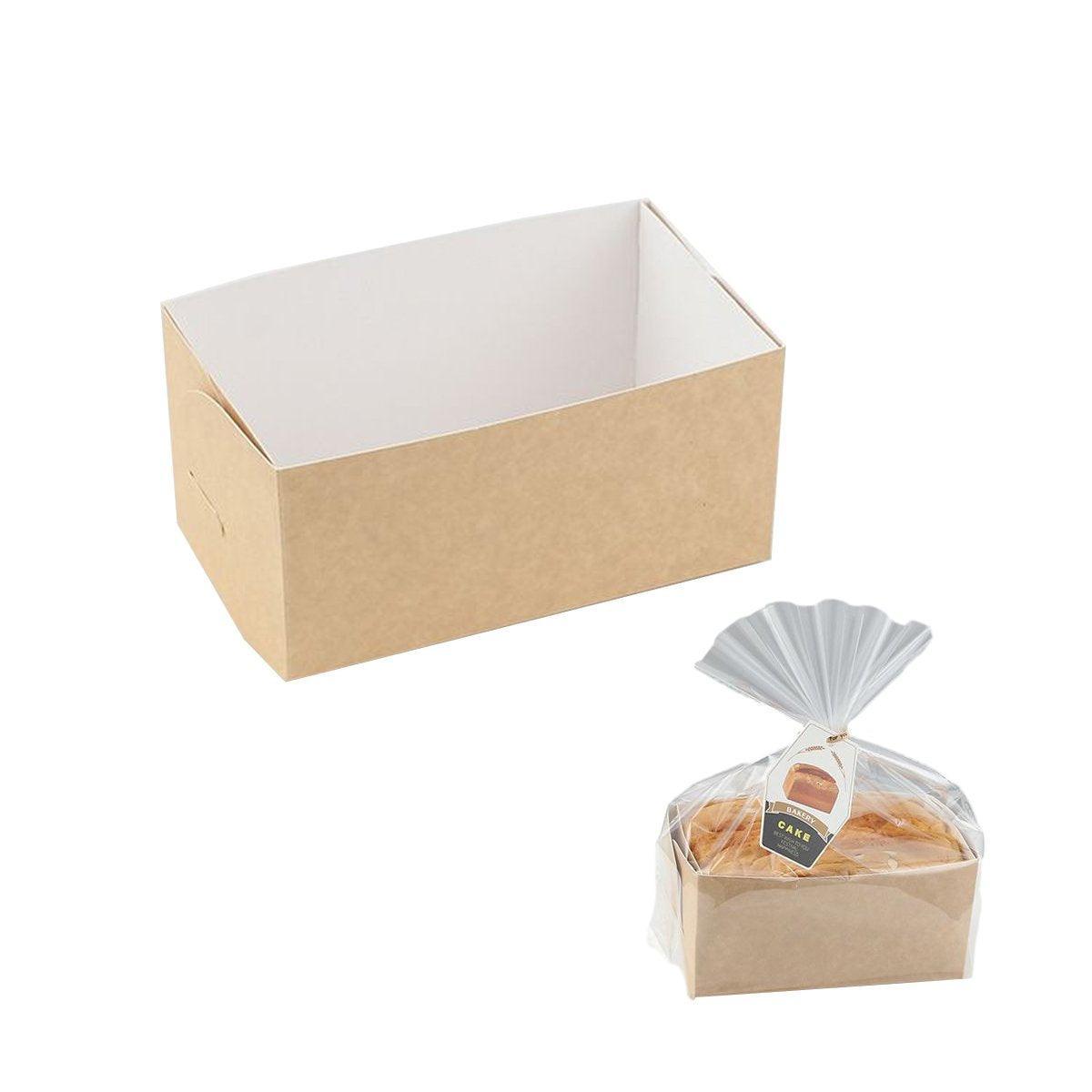 100pcs Cake Bread Packaging Box Toast Paper Carton Bakery Boxes for Party - 450g 7