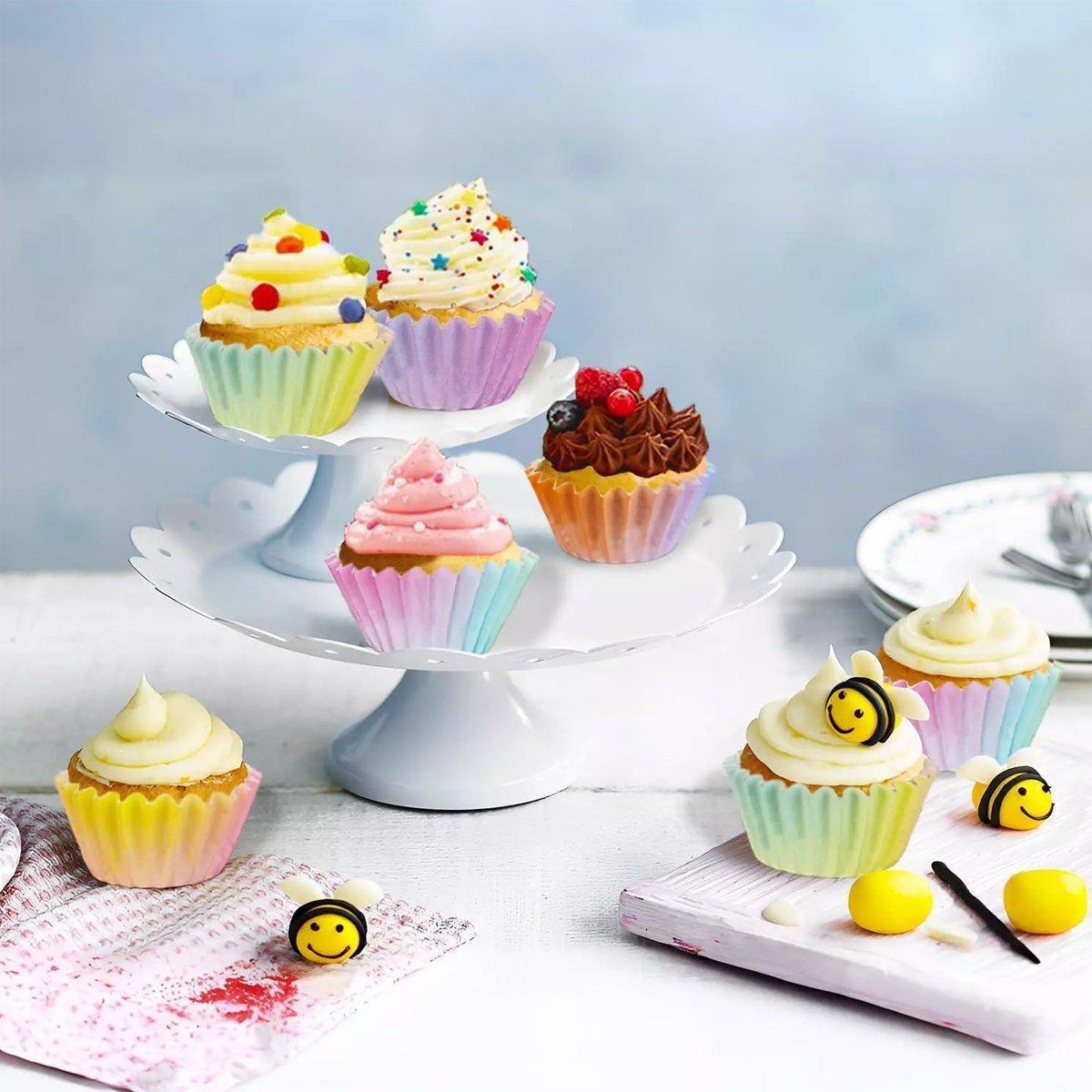 300pcs Gradient Colour Cupcake Paper Cases Baking Moulds Muffin Liners Set 5
