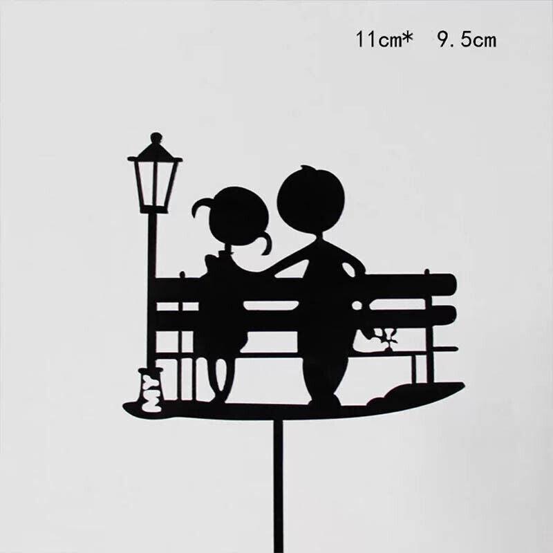 Happy Birthday Acrylic Cake Topper Cake Decoration Golden Silver Party - Silver-Star 5