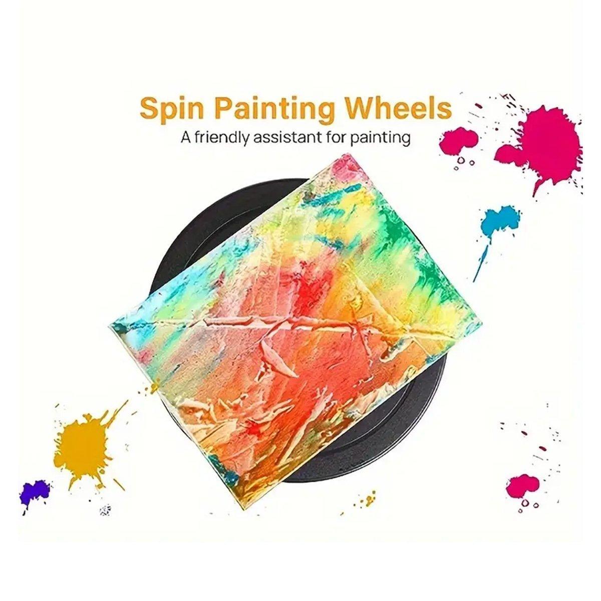 Rotating Cake Turntable Stand Black Plastic Cake Decorating Tools for Baking 4