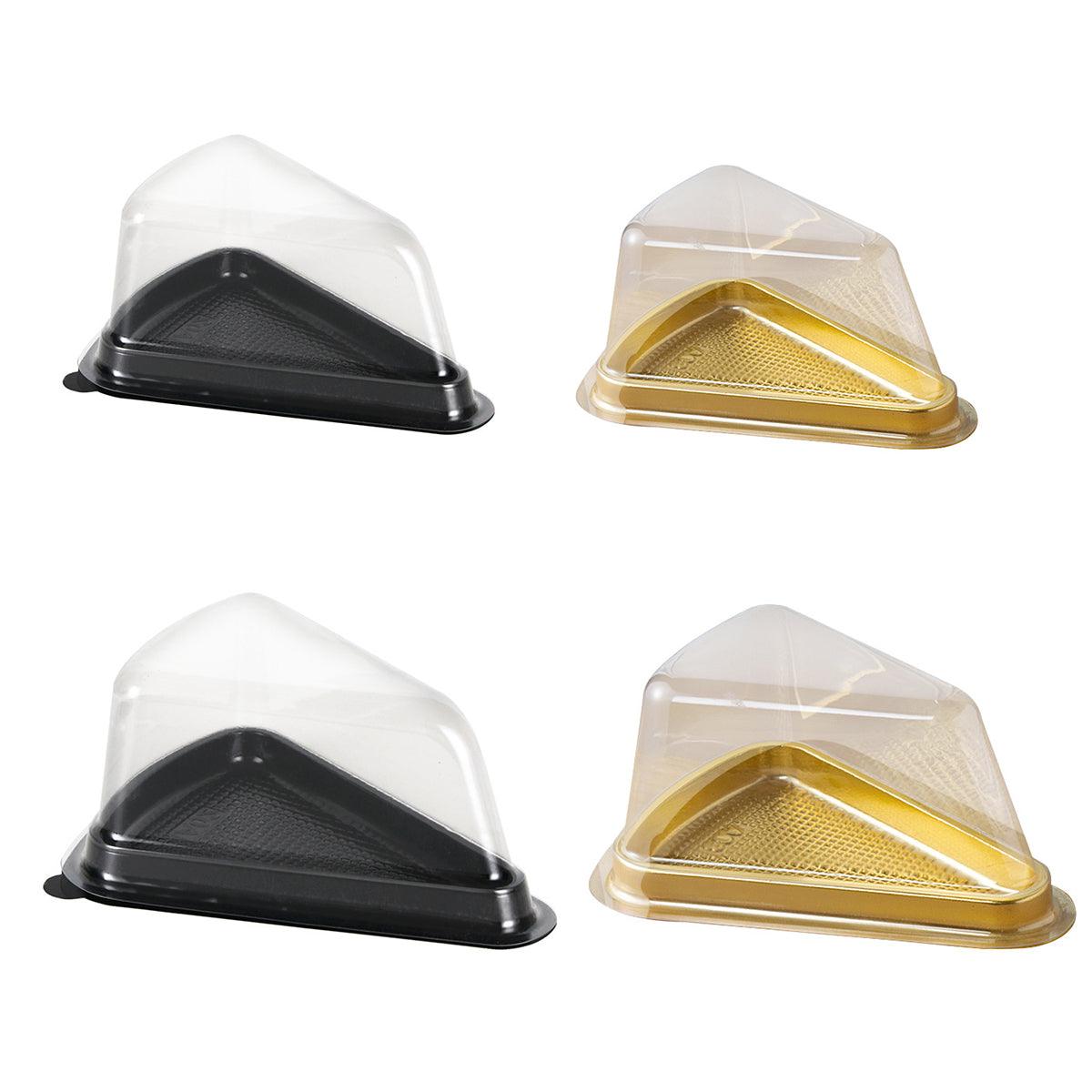 100pcs Triangle Cake Boxes for Bakery Packaging Pastry Gift Boxes for Parties - Black-7x14x6cm