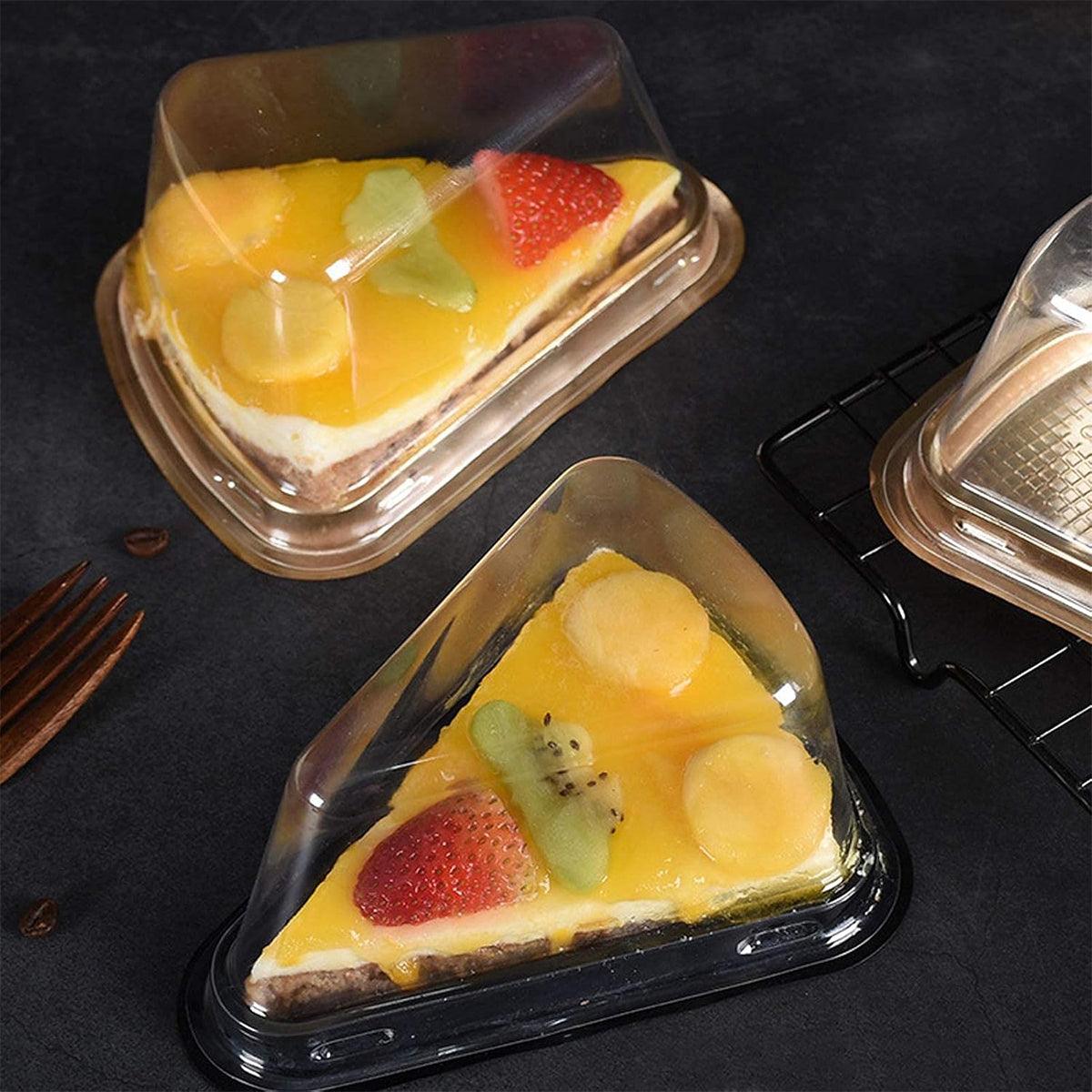 100pcs Triangle Cake Boxes for Bakery Packaging Pastry Gift Boxes for Parties - Black-8x15x7cm 4