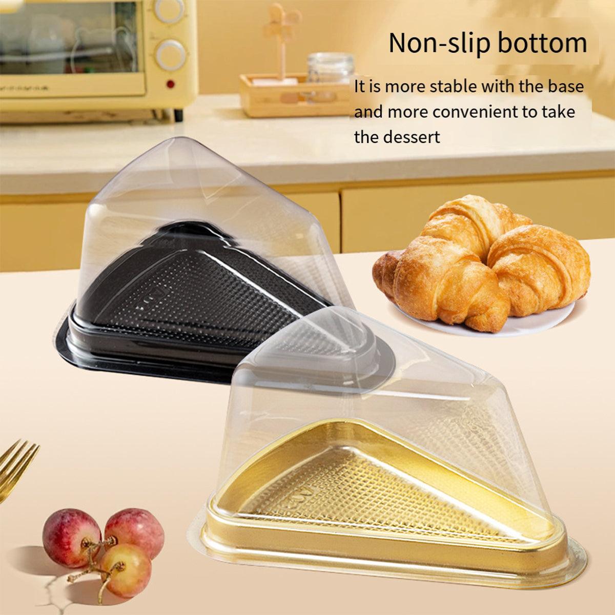 100pcs Triangle Cake Boxes for Bakery Packaging Pastry Gift Boxes for Parties - Black-8x15x7cm 5
