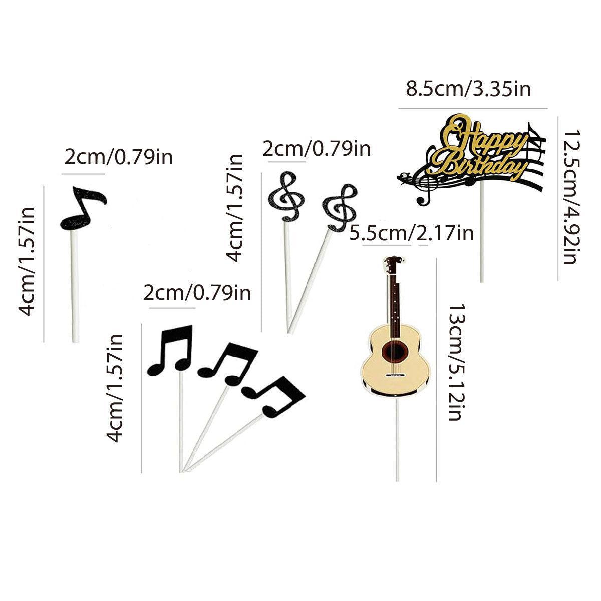 Music Notes Violin Cake Decoration Materials Birthday Cake Topper Inserts - 2 5