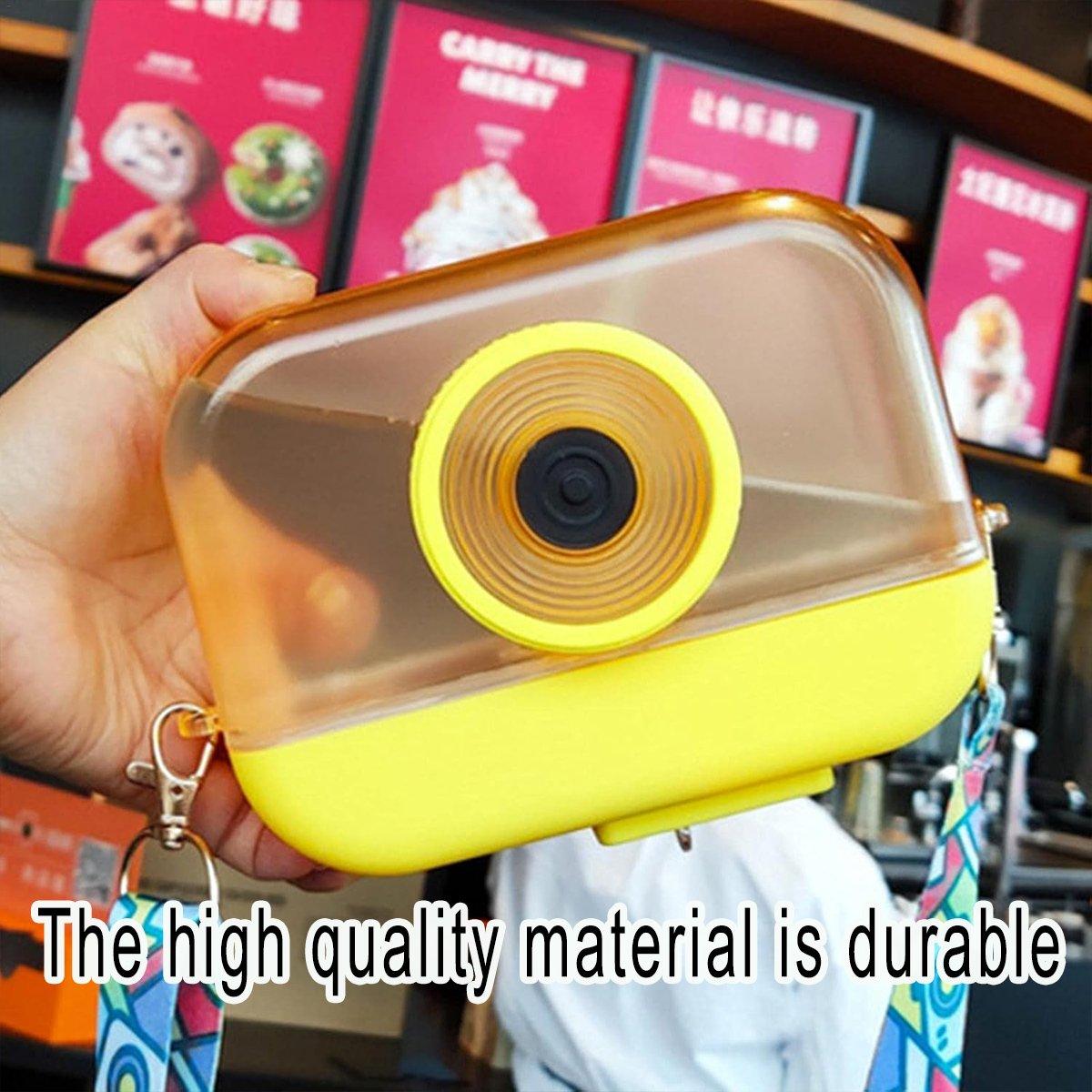 Plastic Camera Straw Mug Backpack Leak Proof Outdoor Travel Mug Hiking Camping 5