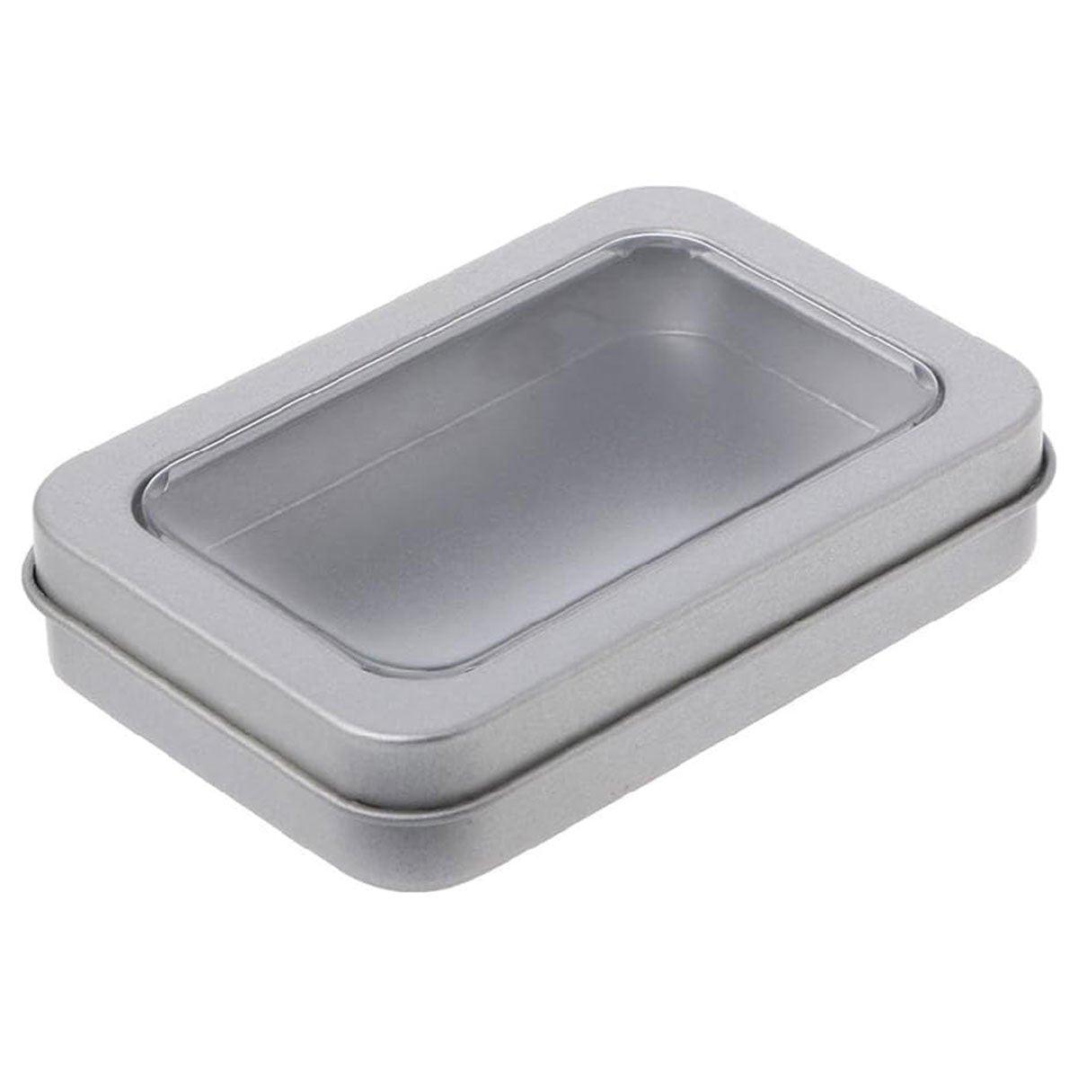 10pcs Metal Iron Box with Open Window Storage Rectangle Packaging Containers - 12.5x9x5cm 7