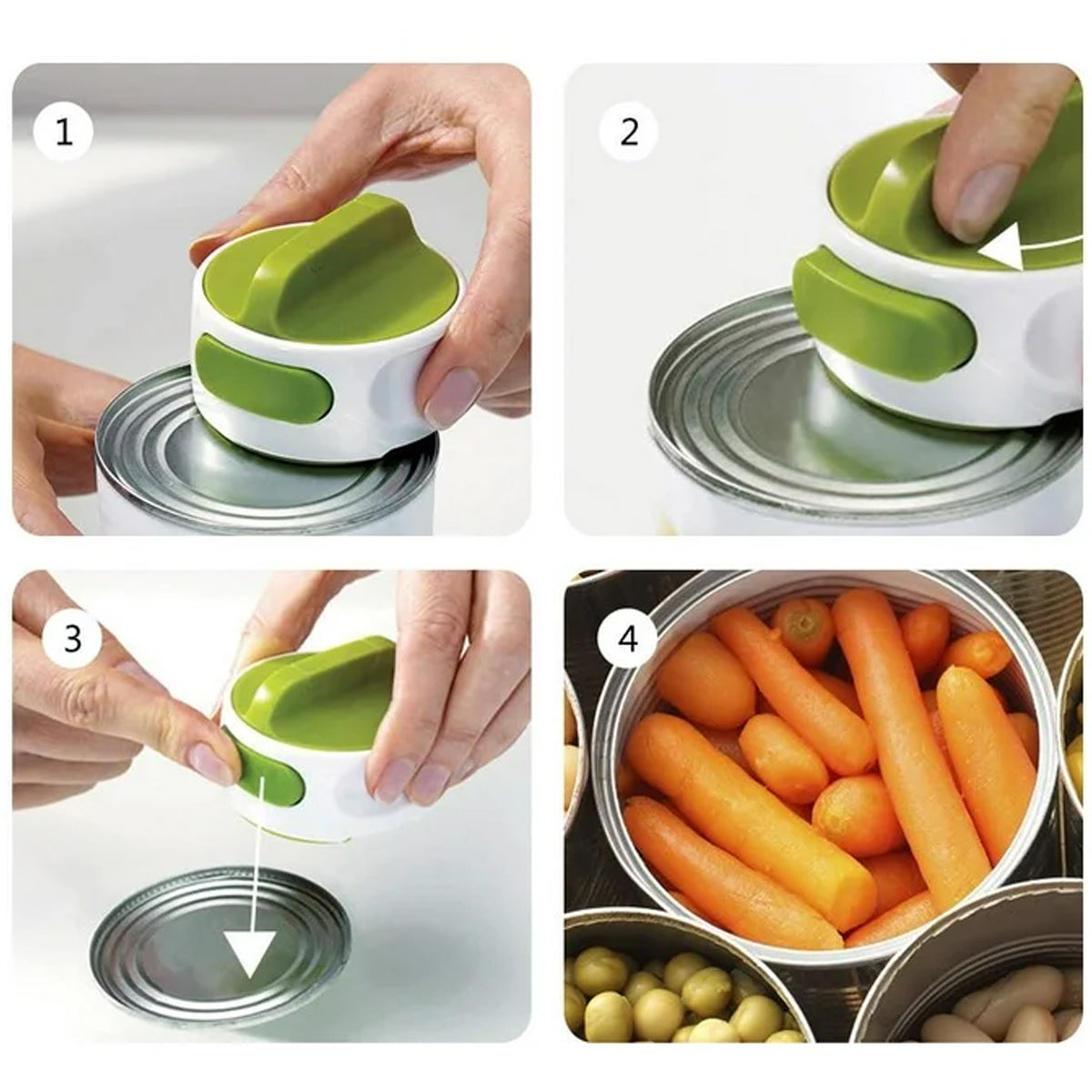 Can Opener Set 2pcs Manual Bottle Opener Stainless Steel Kitchen Tool for Home 5