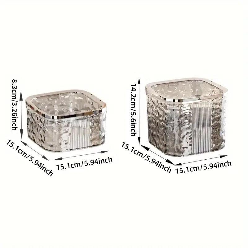 Desktop Mini Trash Can Small Waste Bin Storage Bucket for Office Kitchen Home - White-S 3