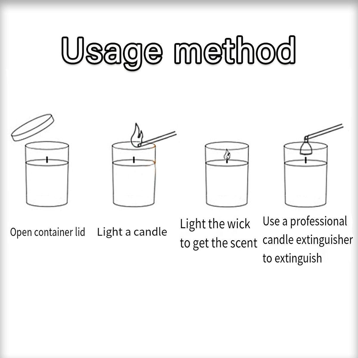 2Pcs Smokeless Glass Aromatherapy Candles Scented Gift Set for Relaxation - Velvet Rose 5