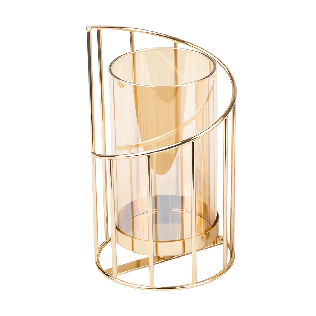 Wrought Iron Candle Holder Romantic Candlestick Ornament Dinner Table Decor Prop - S 7