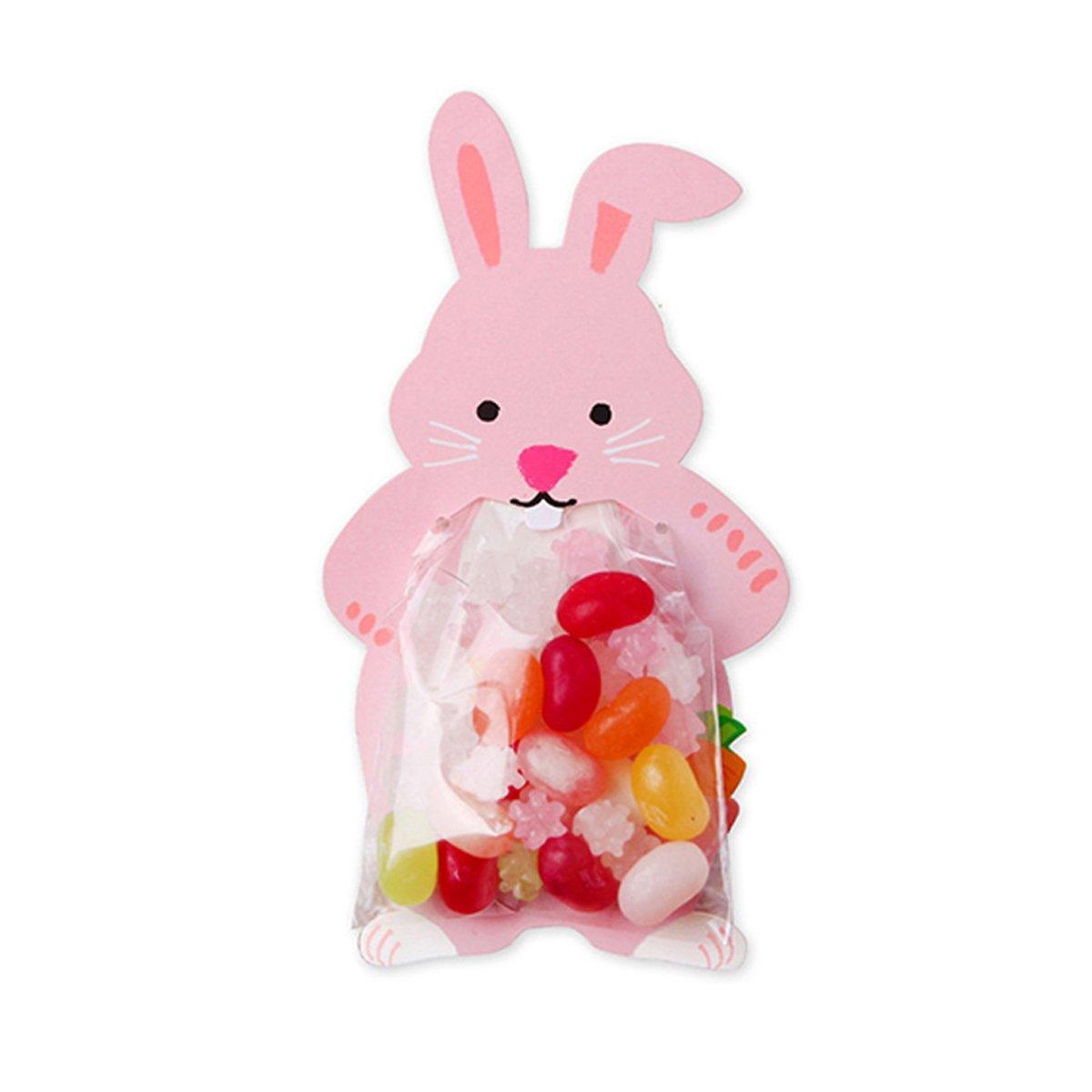 100pcs Cute 3D Cartoon Animal Candy Bags for Party Favors Birthday Gift Wrapping - Cuddly Bear 10