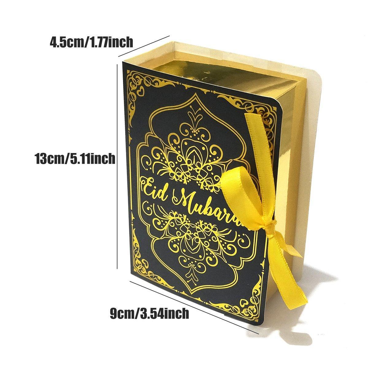 50PCS Moon Stars Wedding Candy Box Gift Box Holiday Party Decorations Favour - Black 3
