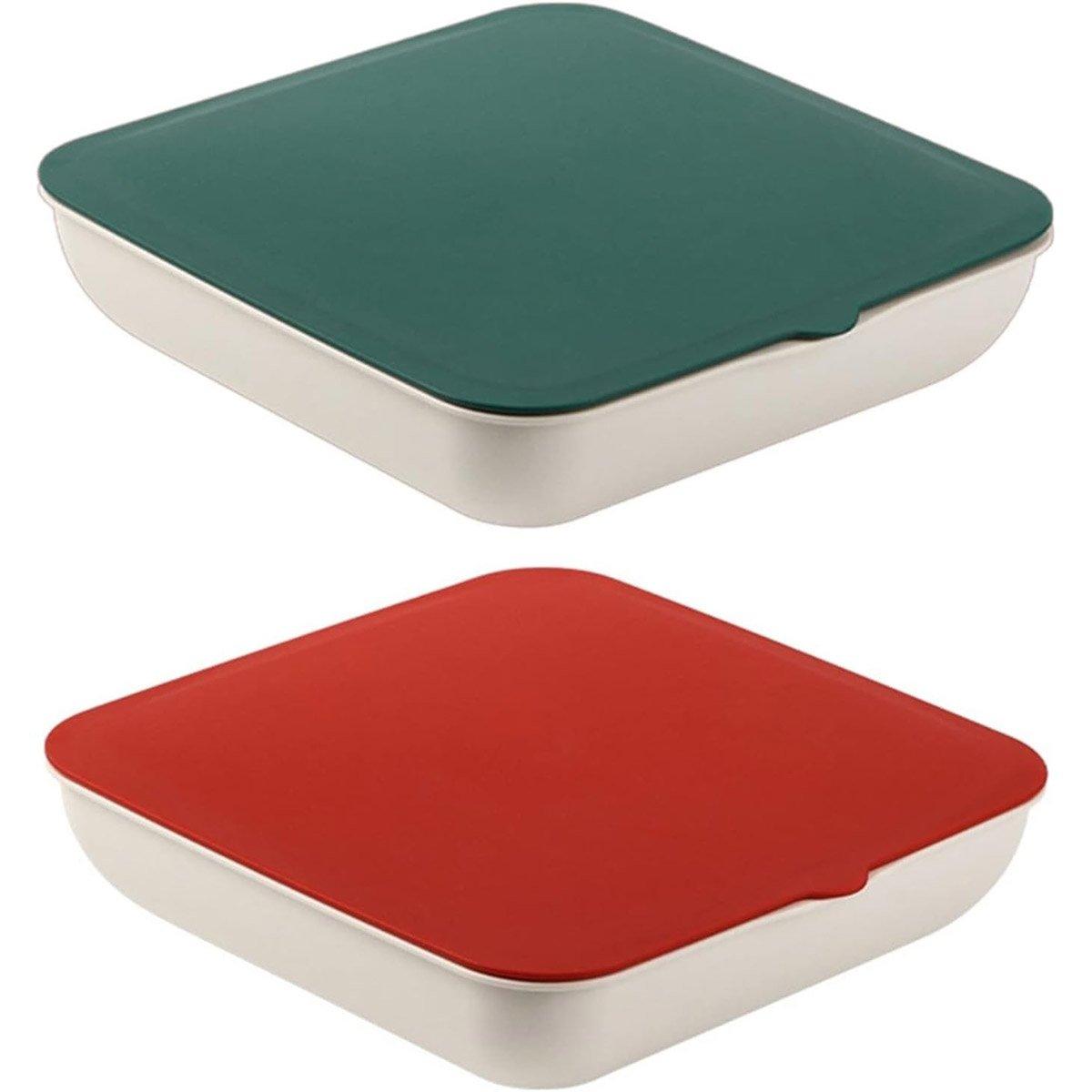 Plastic Fruit Plate Candy Box Dried Fruit Storage Box Snacks Nuts Tray Holder - Green