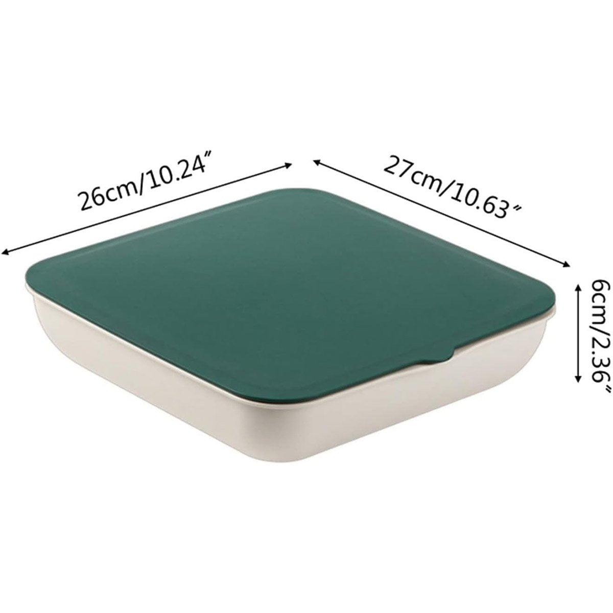 Plastic Fruit Plate Candy Box Dried Fruit Storage Box Snacks Nuts Tray Holder - Green 3