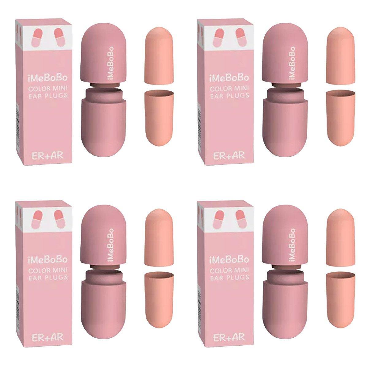 1/2/4 Pairs Soundproof Capsule Earplugs Noise Reduction Ear Plugs for Sleeping - 1pair-Pink 14