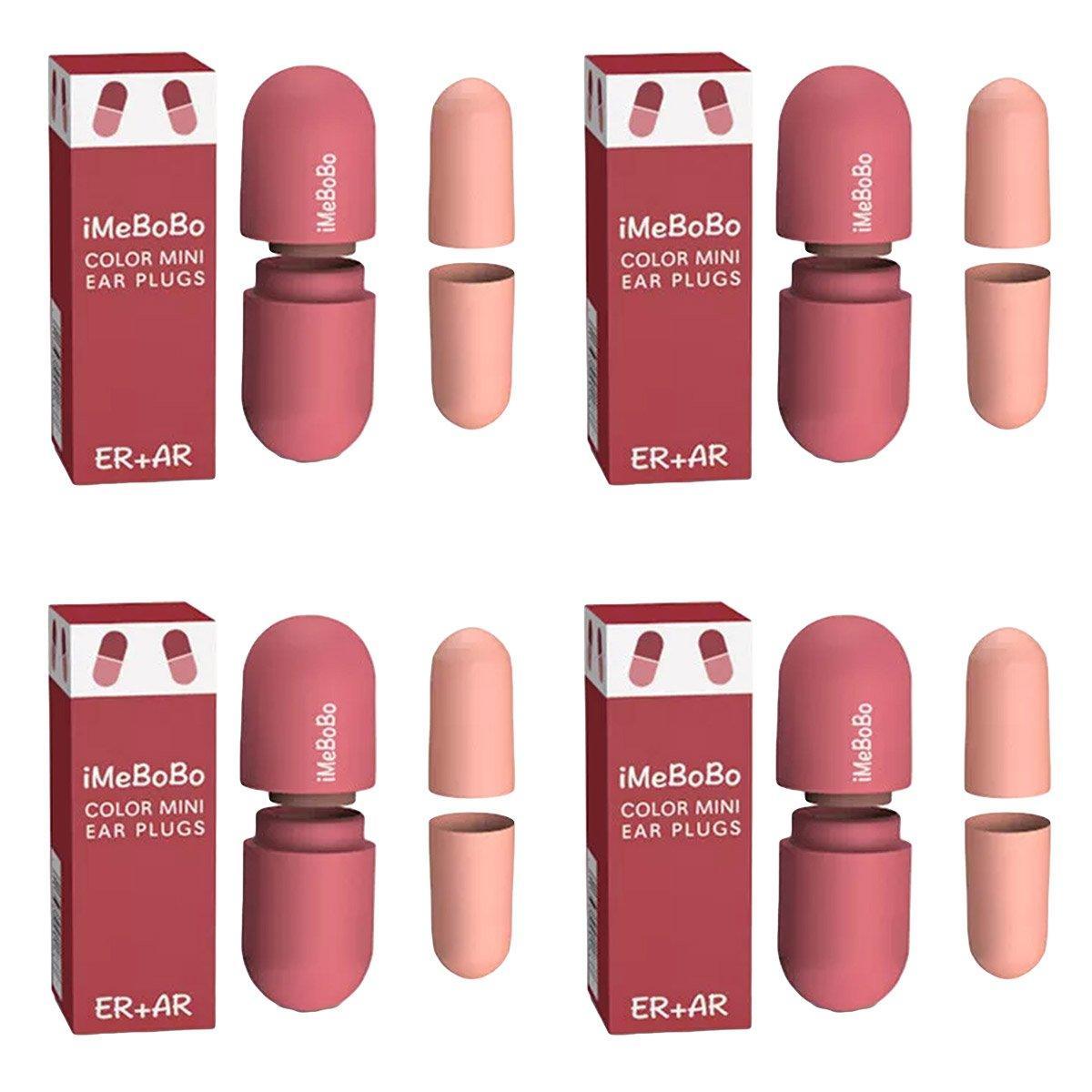 1/2/4 Pairs Soundproof Capsule Earplugs Noise Reduction Ear Plugs for Sleeping - 1pair-Pink 15