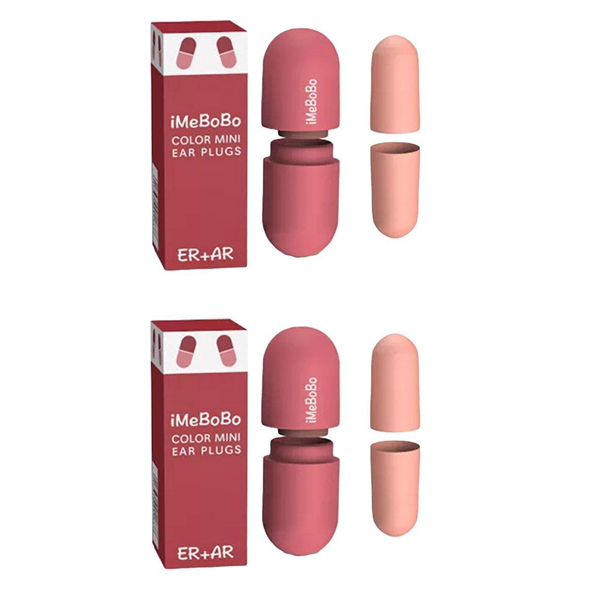 1/2/4 Pairs Soundproof Capsule Earplugs Noise Reduction Ear Plugs for Sleeping - 1pair-Red 11