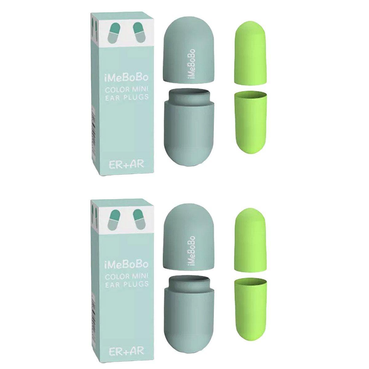 1/2/4 Pairs Soundproof Capsule Earplugs Noise Reduction Ear Plugs for Sleeping - 4pairs-Green 13