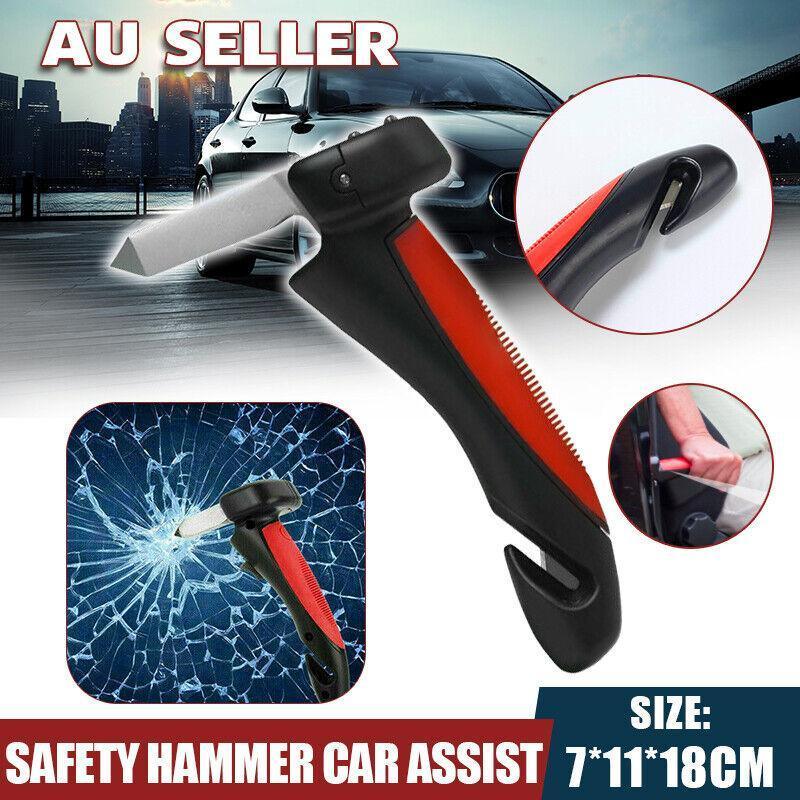 Car Door Handle Disability Elderly Standing Aid Cane Glass Breaker Flashlight Au - 1PC