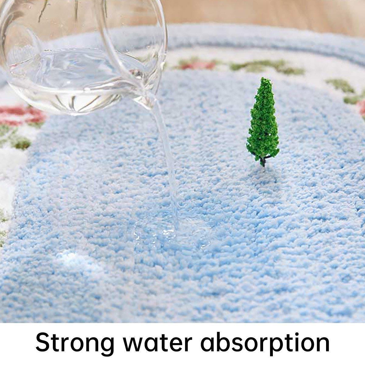 Non Slip Entry Mat Indoor Outdoor Mat Washable Foot Mat Foyer Bedroom - Blue 5