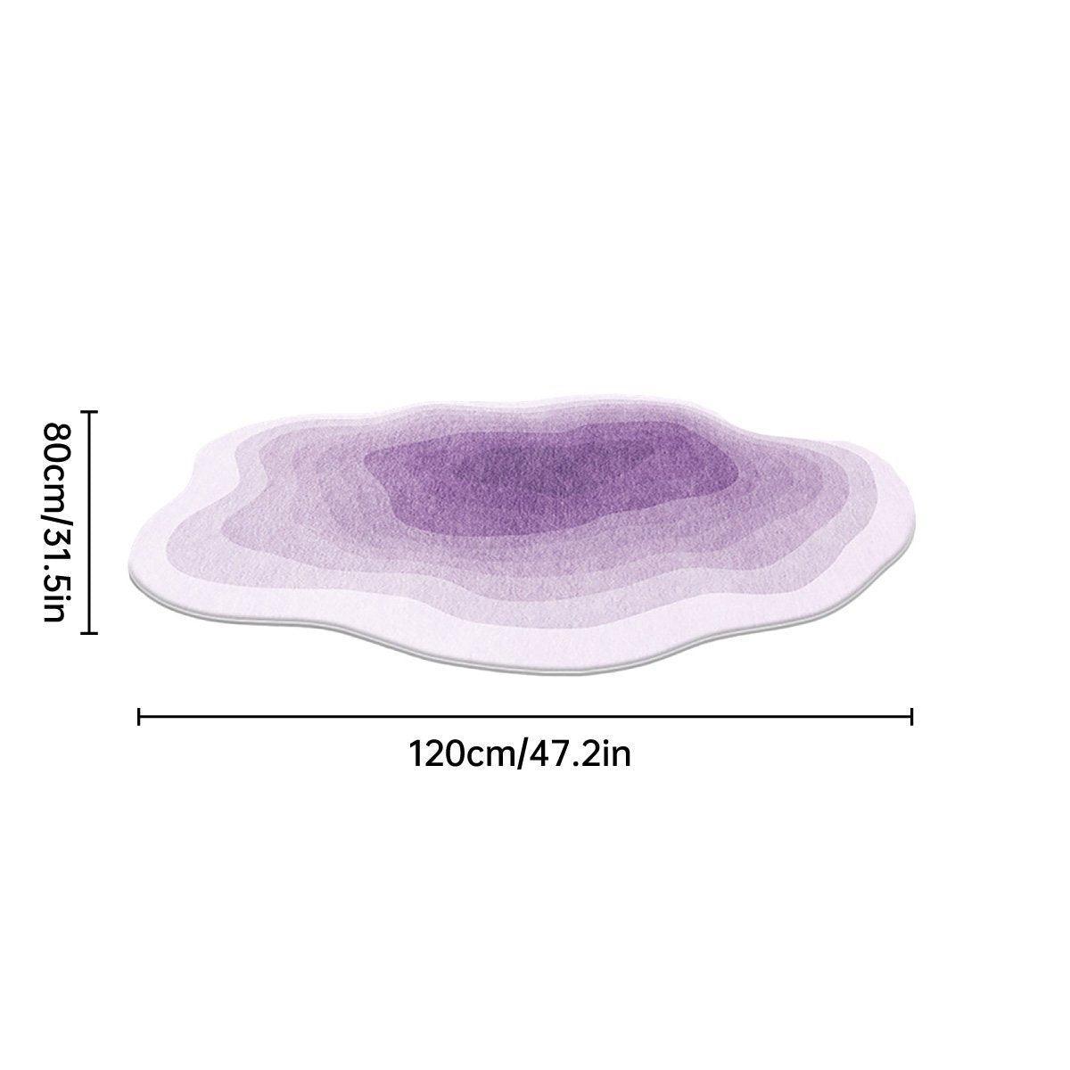 Shaped Cashmere Carpet Living Room Full Blanket Cloakroom Dressing Table - Blue 3