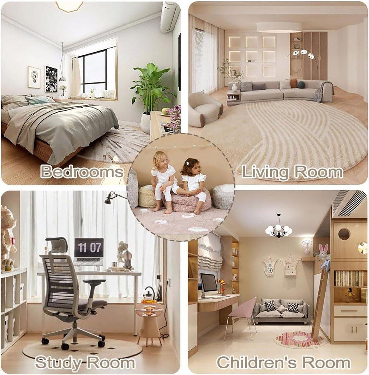 Shaped Cashmere Carpet Living Room Full Blanket Cloakroom Dressing Table - Green 5