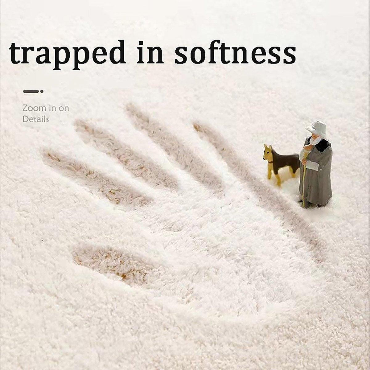 Shaped Cashmere Carpet Living Room Full Blanket Cloakroom Dressing Table - Pink 4