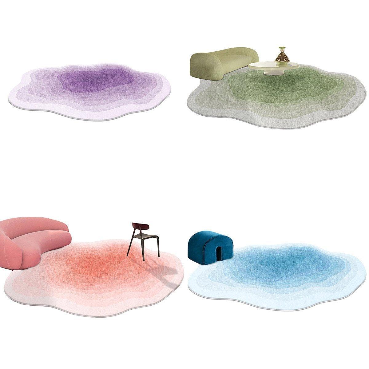 Shaped Cashmere Carpet Living Room Full Blanket Cloakroom Dressing Table - Purple