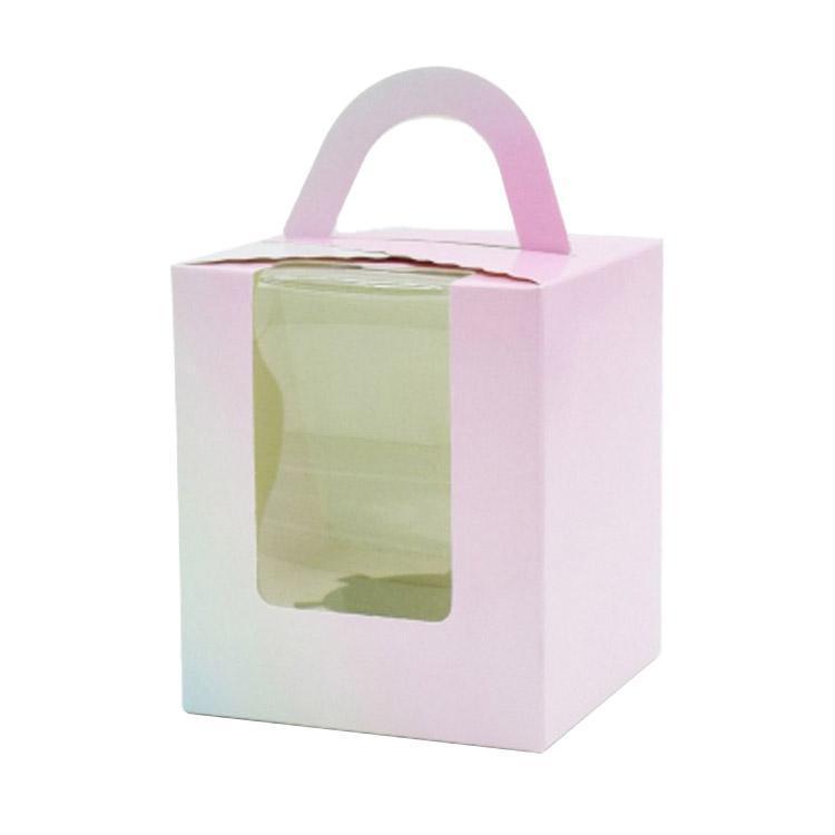 50x Assorted Color Muffin Cake Boxes with Clear Window & Handle High Quality - England style-50PCS 6