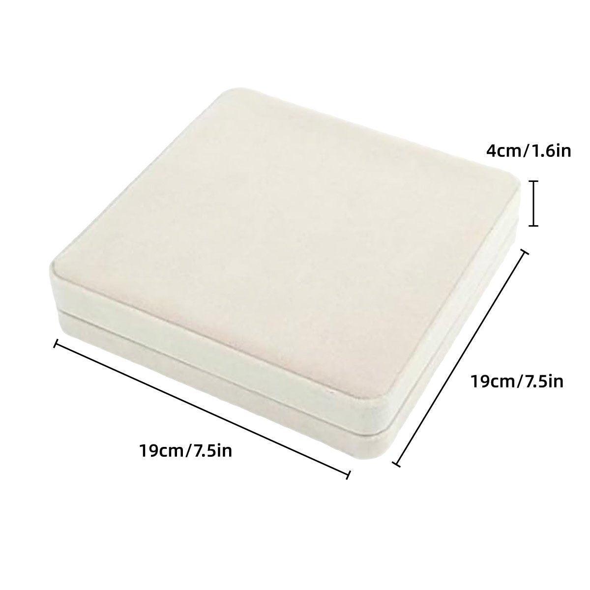 Flannel Jewelry Gift Box Necklace Ring Earring Bracelet Storage Display Case - Red 3