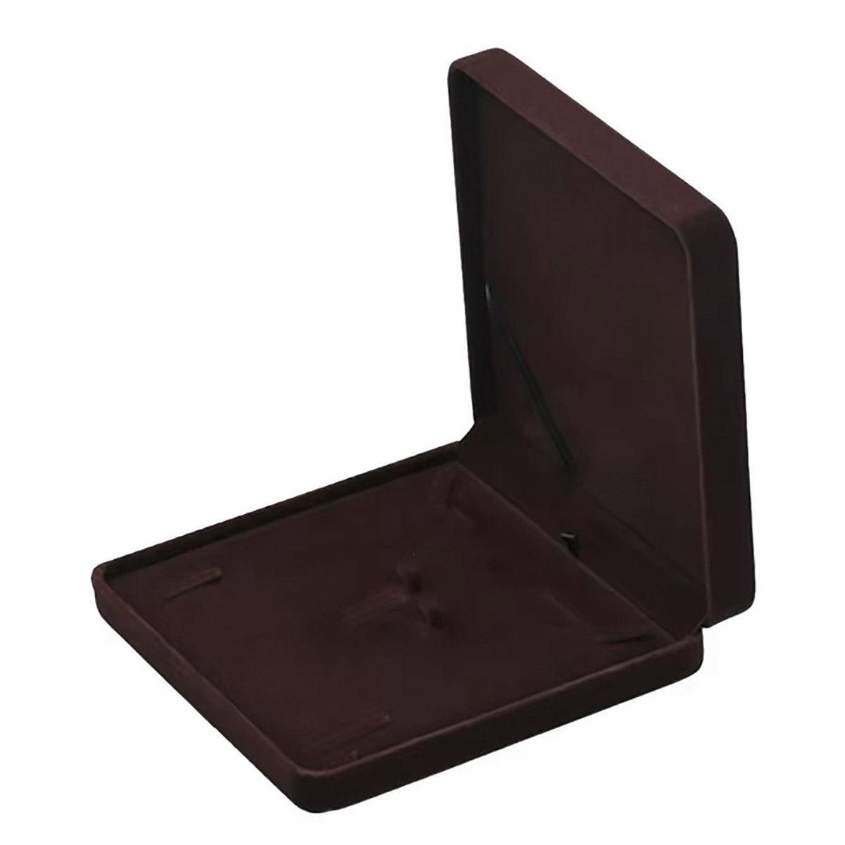 Flannel Jewelry Gift Box Necklace Ring Earring Bracelet Storage Display Case - Wine Red 6