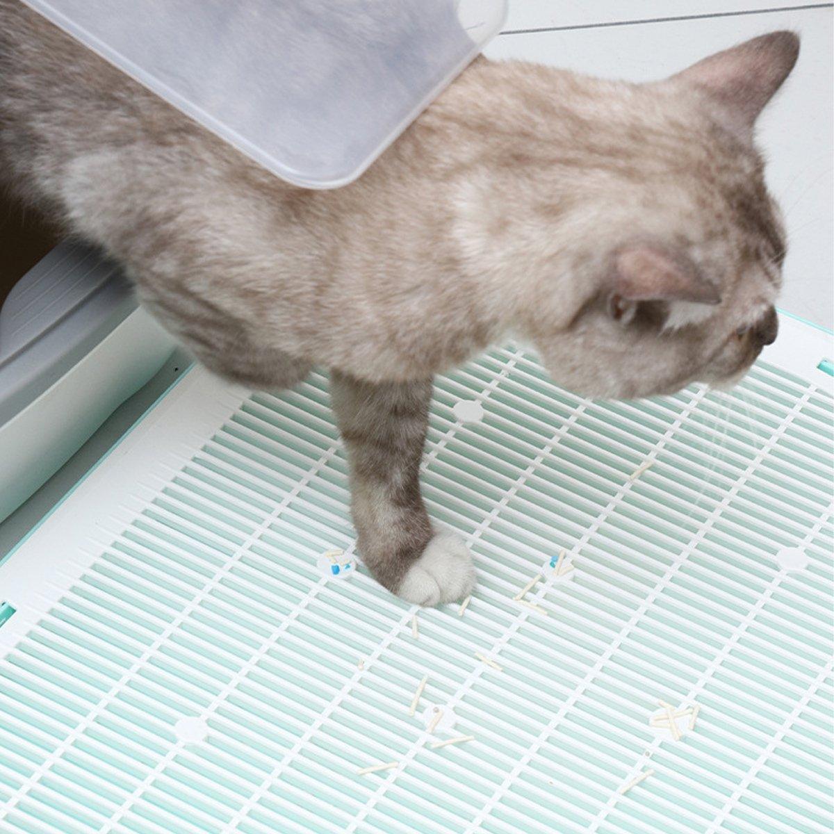 Anti Spill Cat Litter Mat Double Layer Pet Toilet Mat for Litter Box - Blue 4
