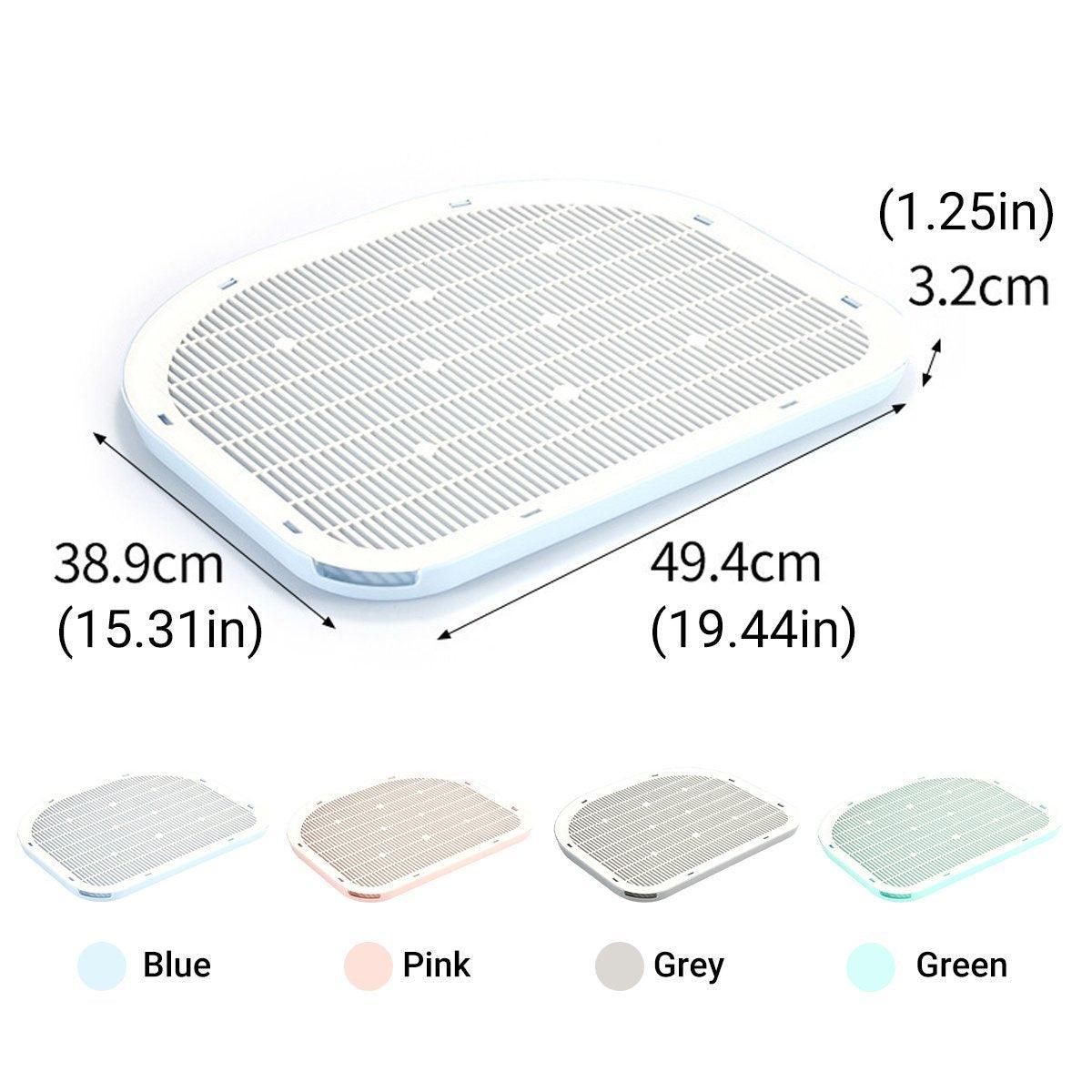 Anti Spill Cat Litter Mat Double Layer Pet Toilet Mat for Litter Box - Green 3