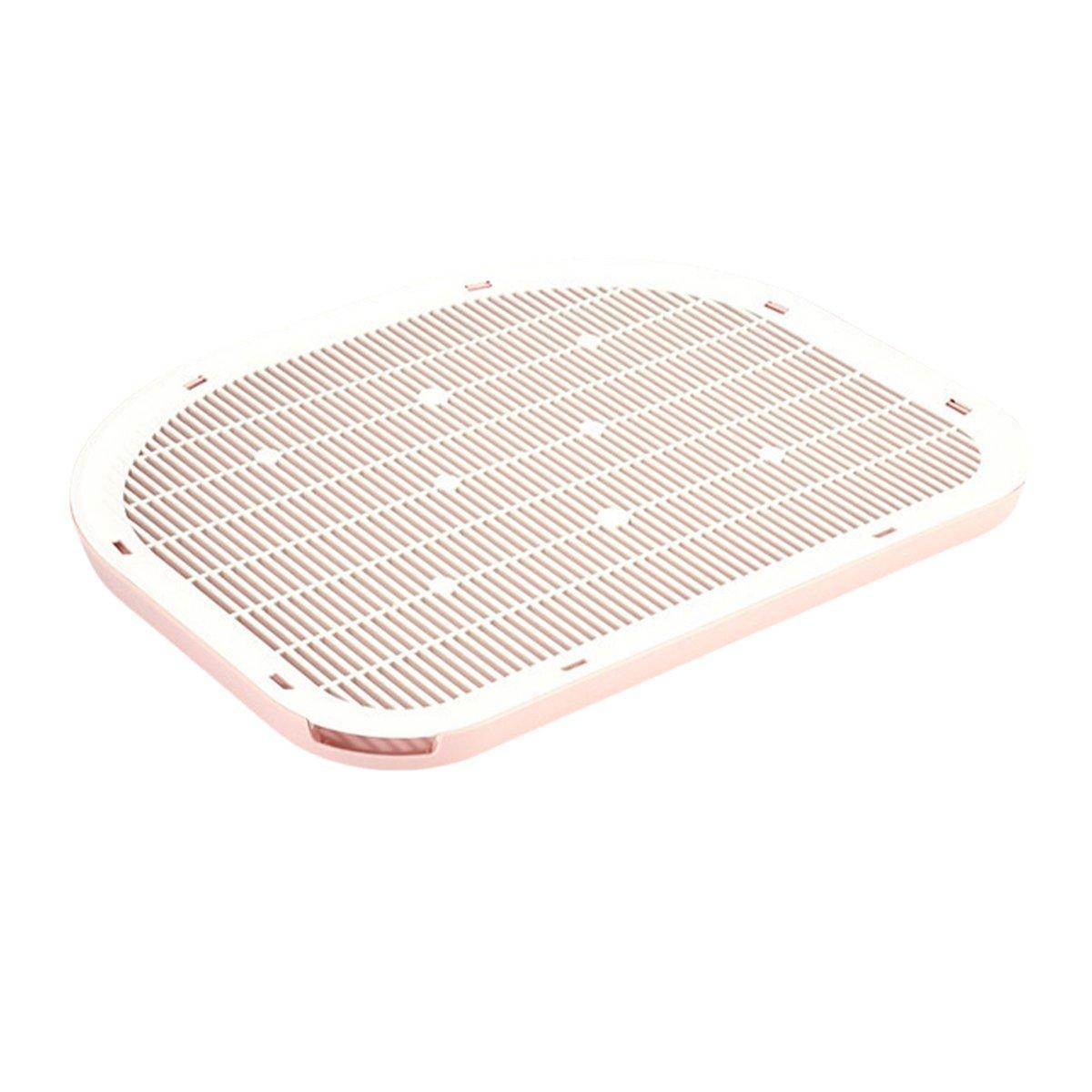 Anti Spill Cat Litter Mat Double Layer Pet Toilet Mat for Litter Box - Pink 7