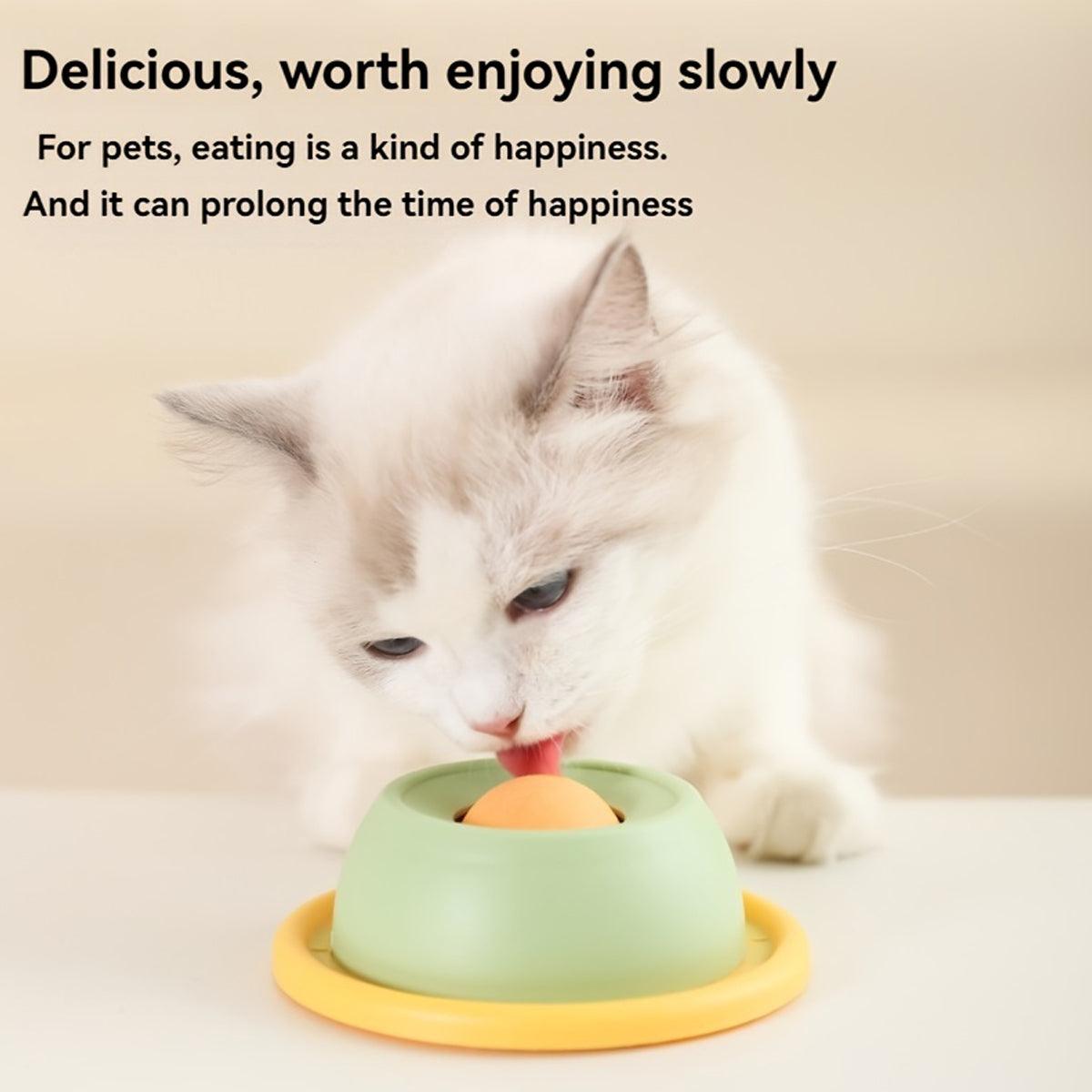 Cat Lick Toys Slow Food Tray Tease Interactive Cat Toy for Eating and Fun - Green 5