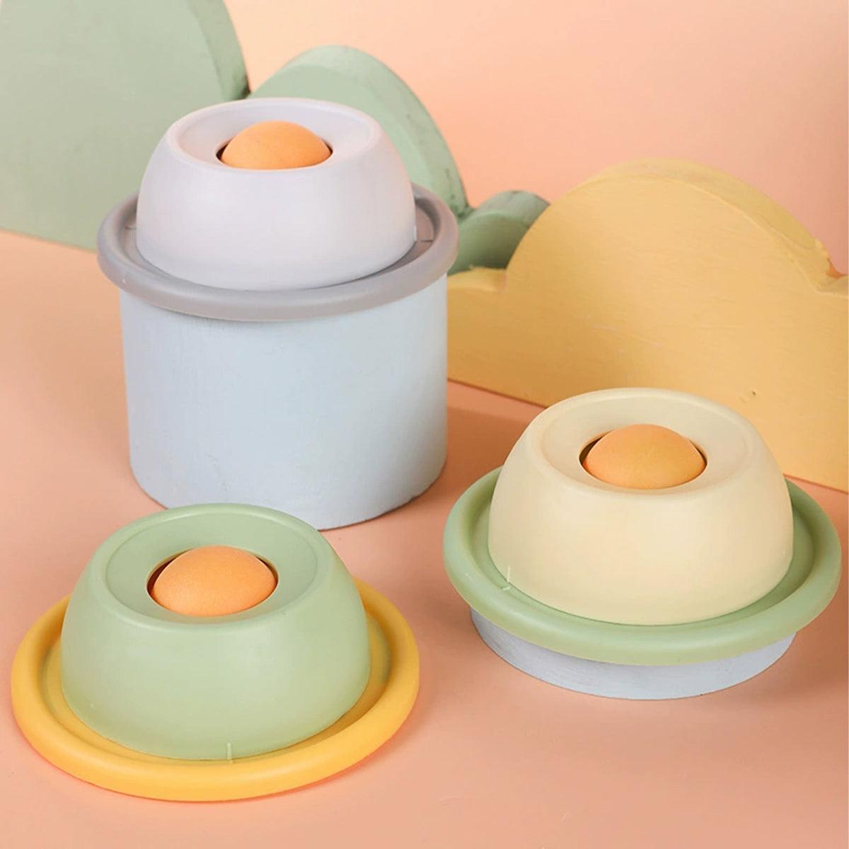 Cat Lick Toys Slow Food Tray Tease Interactive Cat Toy for Eating and Fun - Yellow 4