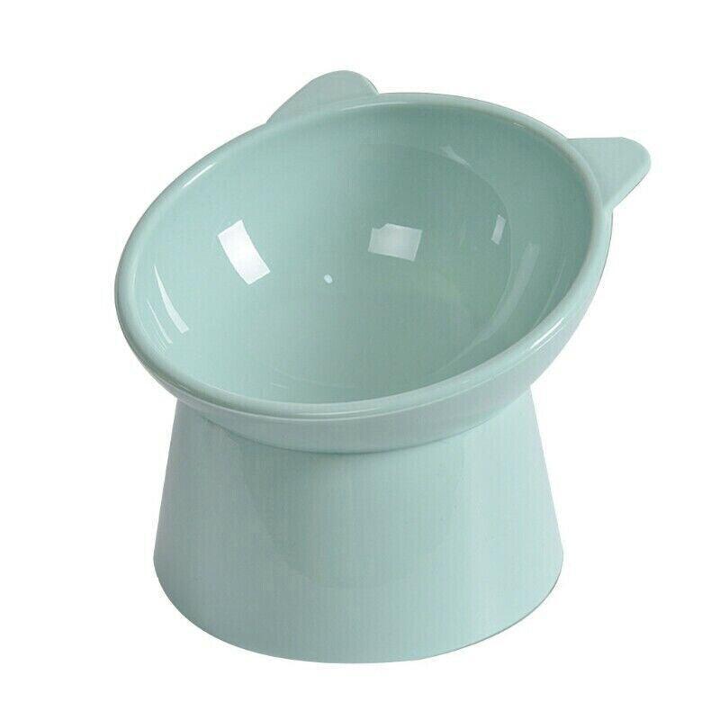 Elevated Pet Bowl Cat Dog Feeder Food Water High-Foot Anti Vomiting Tilted Bowl - Blue 8