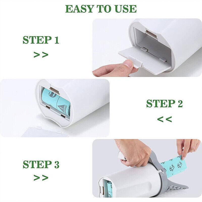 Cat Litter Scoop Integrated Detachable Shovel Holder Poop Pet Sifter Cleaning - 2 Roll Garbage Bags 3