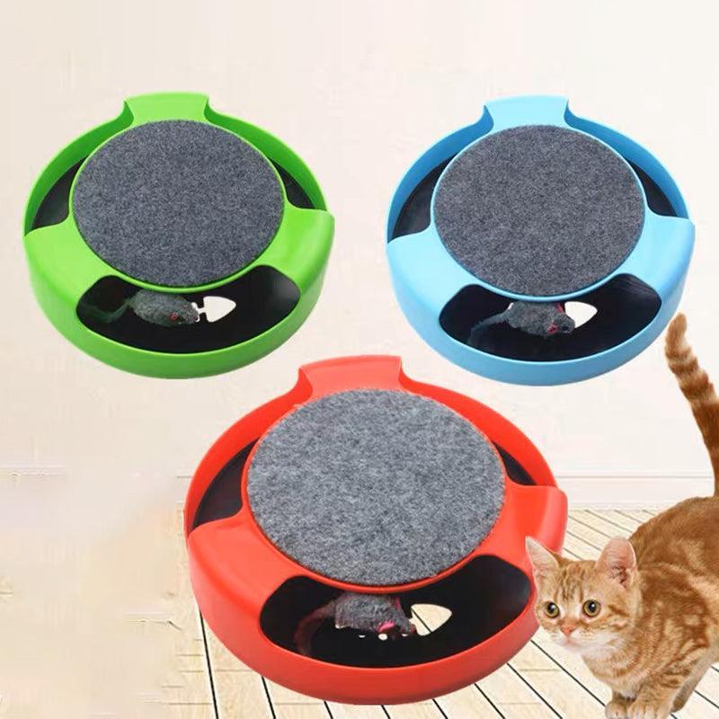 Motion Kitten Cat Toy Catch The Mouse Chase Interactive Cat Training Scratchpad - Red 3
