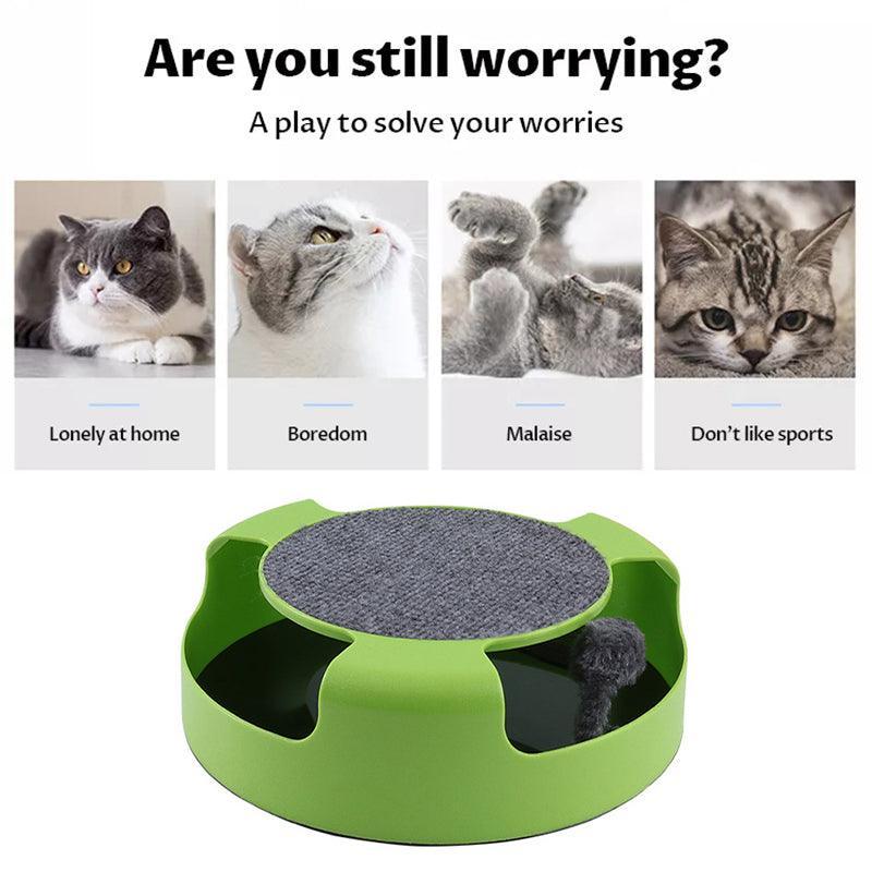 Motion Kitten Cat Toy Catch The Mouse Chase Interactive Cat Training Scratchpad - Red 5