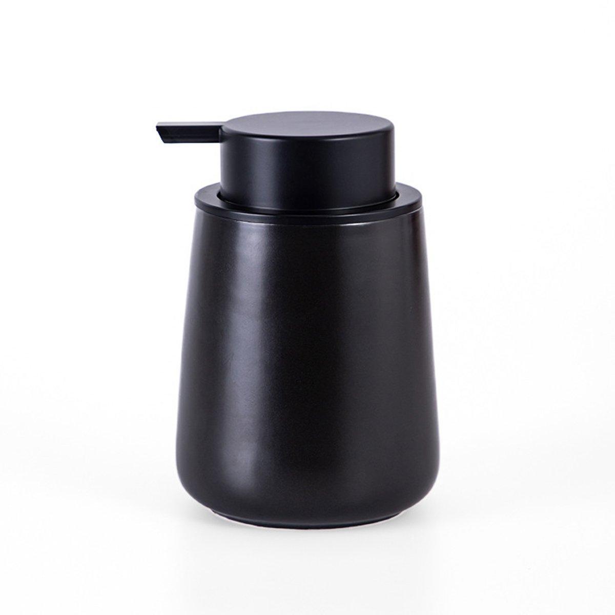 400ML Ceramic Stoneware Soap Dispenser Modern Design Lotion Pump Manual Bathroom - White 7