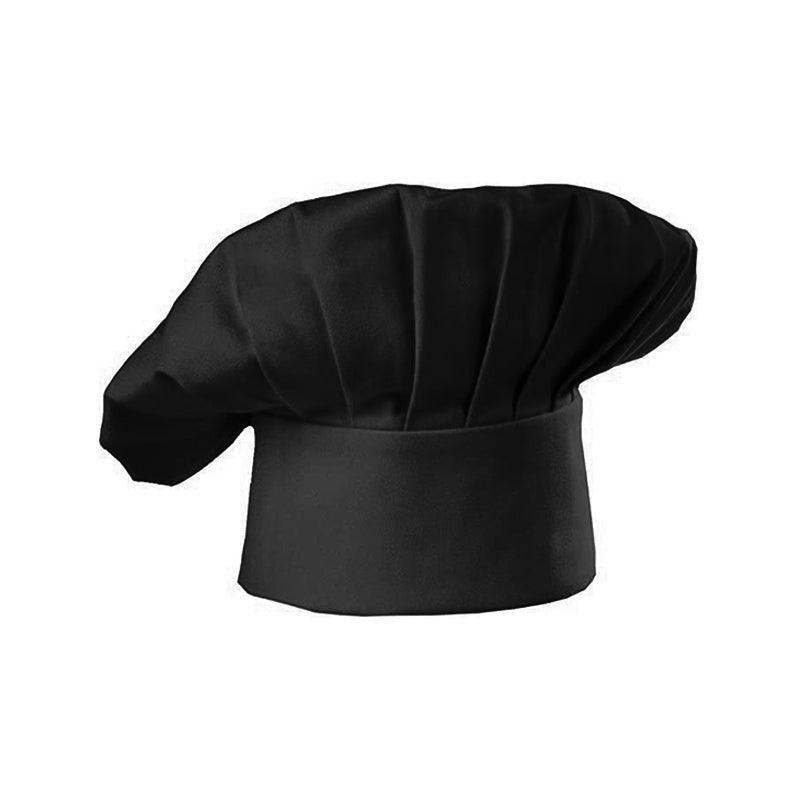 Adjustable Chef Cap with Elastic Band for Kitchen Cooking Baking Catering Use - Black+White 6