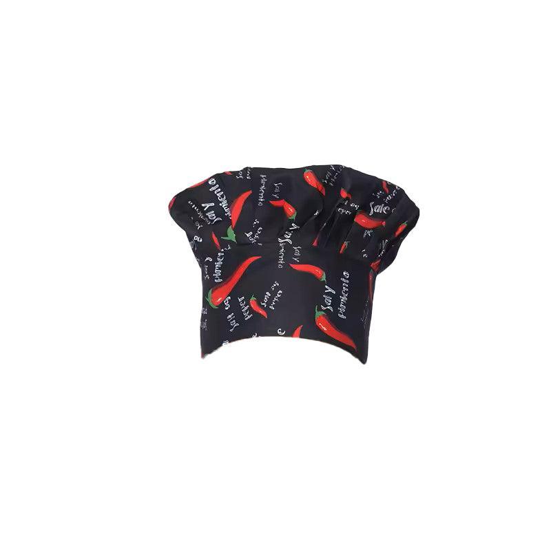 Adjustable Chef Cap with Elastic Band for Kitchen Cooking Baking Catering Use - Red 12